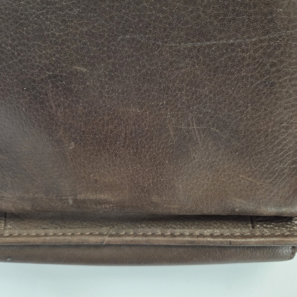 Vintage Y2K Fossil New American Classic Key Brown Leather Crossbody Purse Bag - Picture 8 of 16